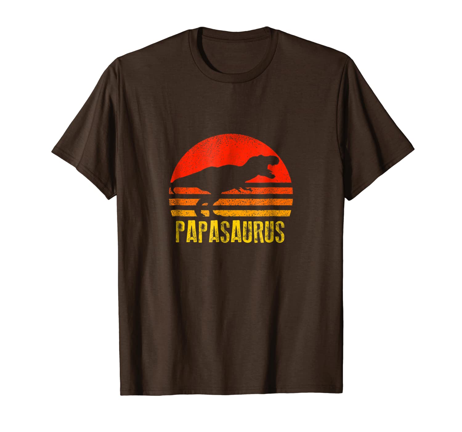 

papasaurus shirt retro vintage sunset dinosaur gift, White;black