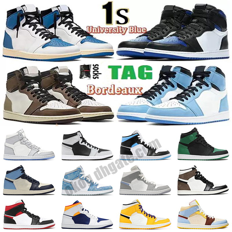 

mens University Blue 1 Og Basketball Shoes Jumpman 1S High Dark Mocha Unc Light Smoke Grey Hyper Chicago Patent Bred Royal Toe Men Women Trainers Sneakers, I need look other product