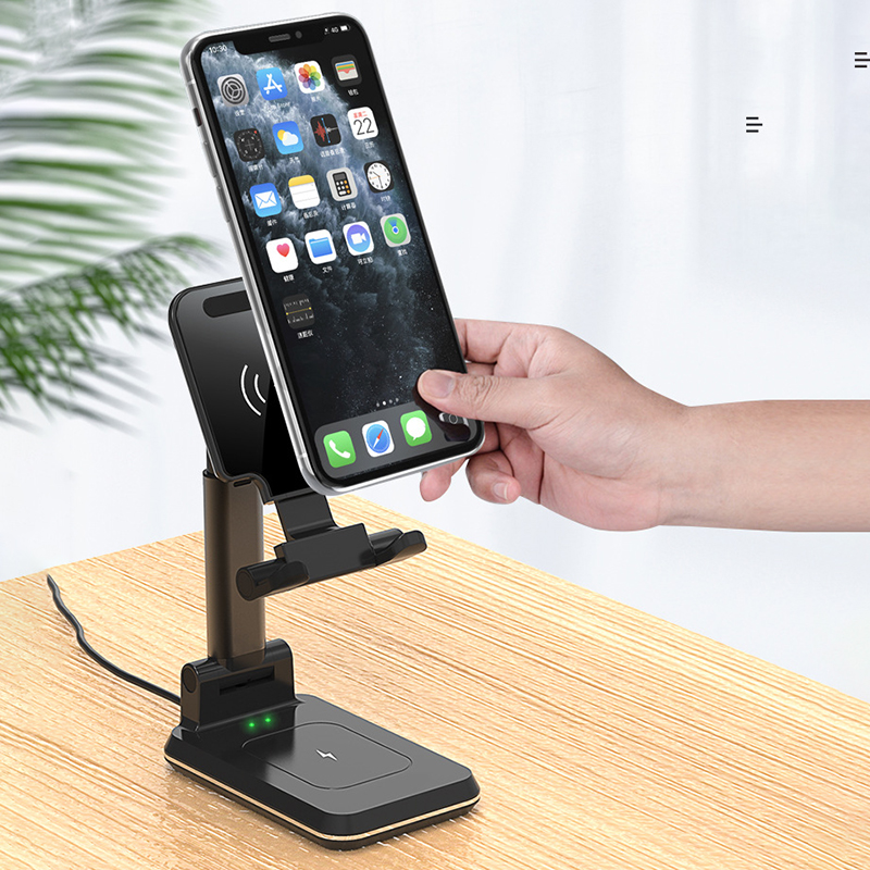 

2 In 1 15W Desktop Stand Wireless Charger for Iphone 12 13 Pro Max 8 Plus Mobile Phone Holder Fast Charging Chargers Telescopic