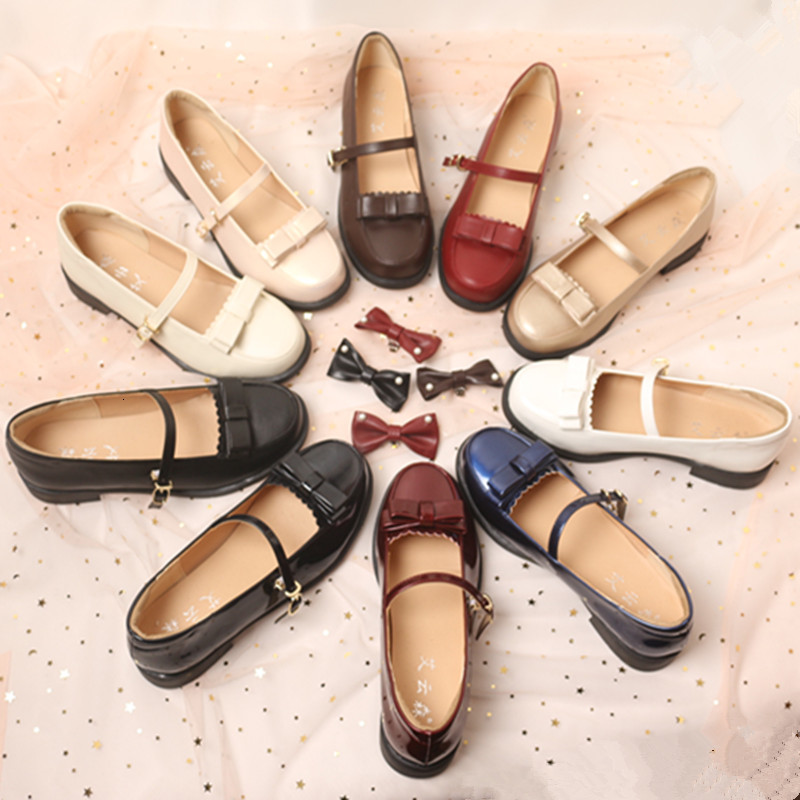 

Sweet Lolita, Low-heeled Vintage-three-inch Beautiful Bowknot Cosplay Kawaii Girl Anime Shoes Loli Wqro, 10
