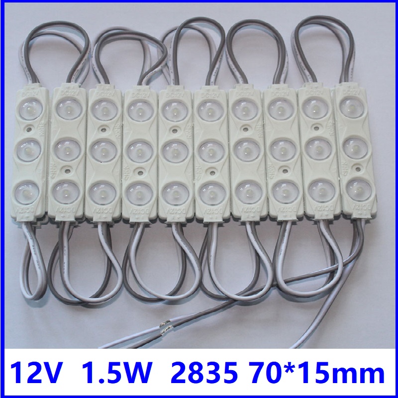 

2835 LED module with lens DC12V 1.5W Angle 175 IP65 70mm*15mm aluminum PCB high bright