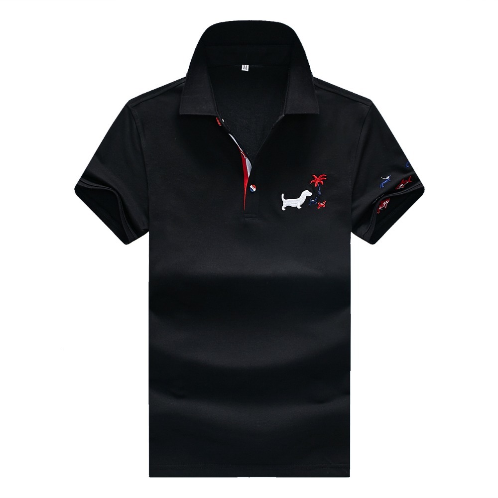 

2021 Hot Sale Solid Brand New Men's Polo Shirt High Quality Men Cotton Short Sleeve Brands Jerseys Summer Mens Shirts 4z42, Black