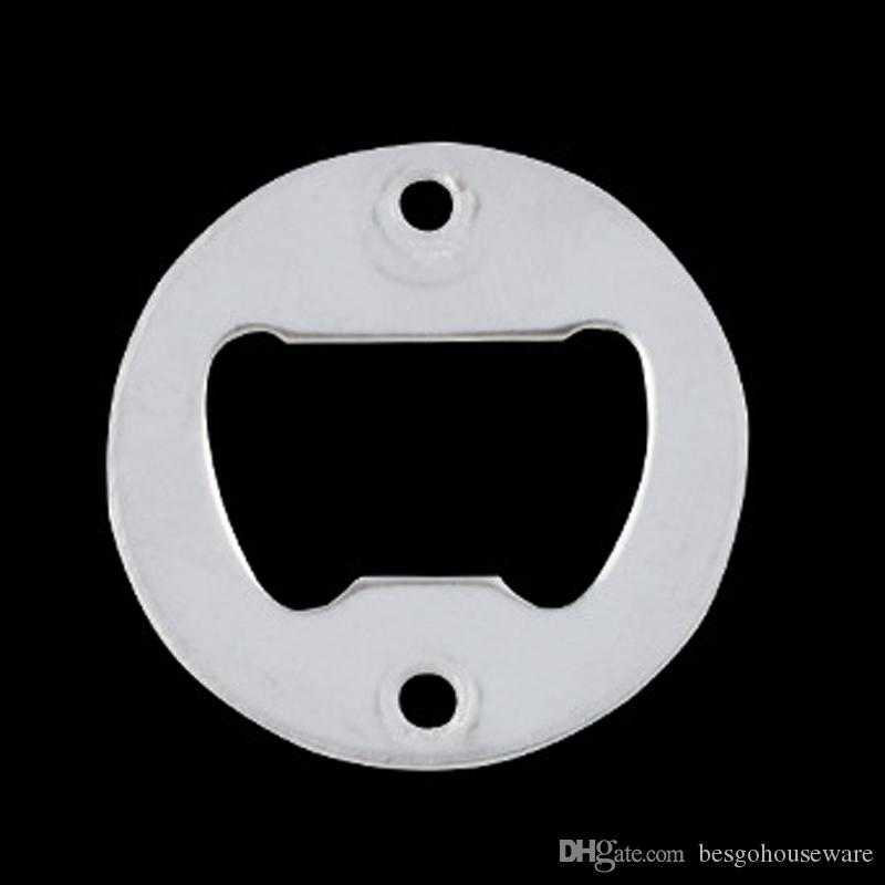 

Stainless Steel Round Bottle openers Opener Compact Portable Bottle Opener Part With Countersunk Holes Metal Strong Polished Bottle Opener