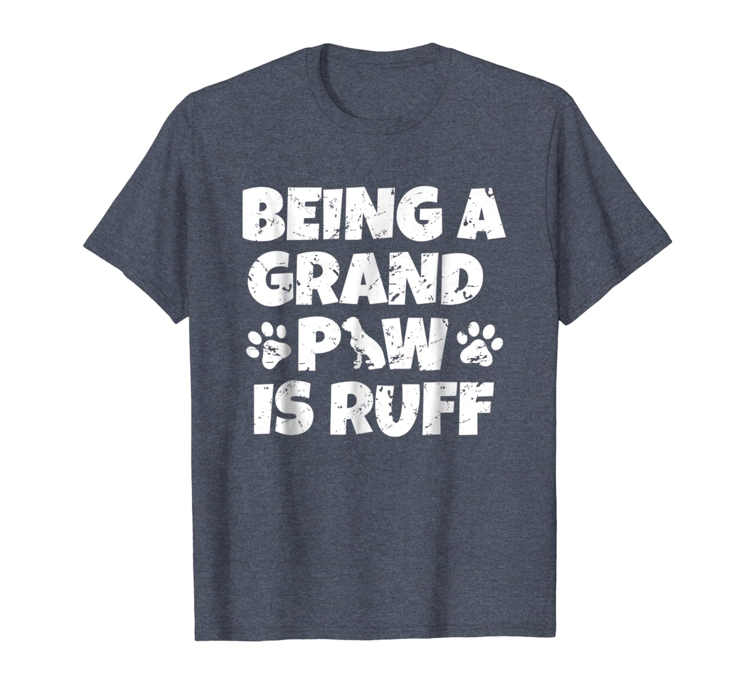 

boxer grand paw tshirt being grandpaw is ruff funny dog tees, White;black