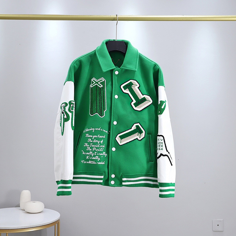 

Men's Jackets Baseball Brand L Vintage Bomber Coats 1:1 Letter Embroidery Autumn Men Hip Hop Loose Varsity NQ3S, Extra not product