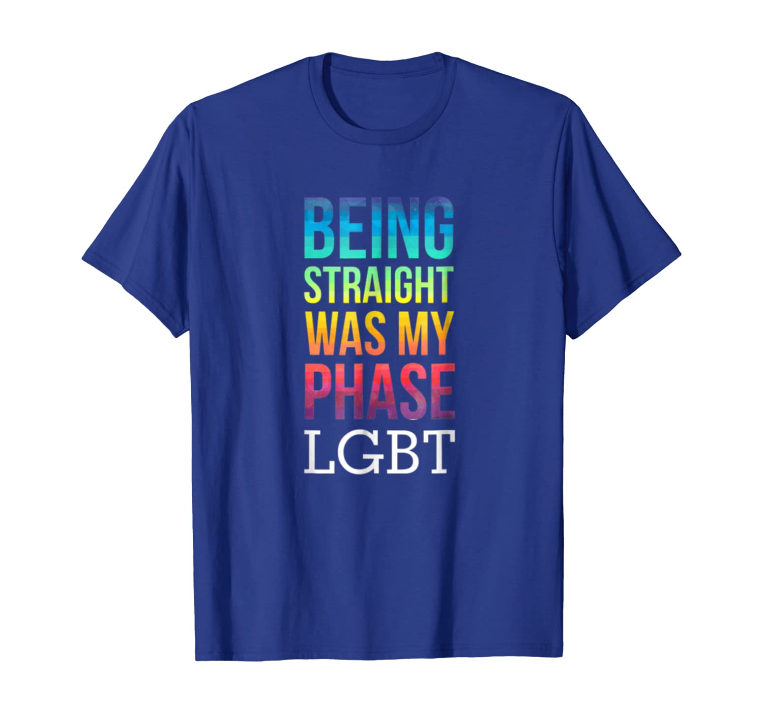 

LGBT Pride - Being straight was my phase T Shirt, White;black