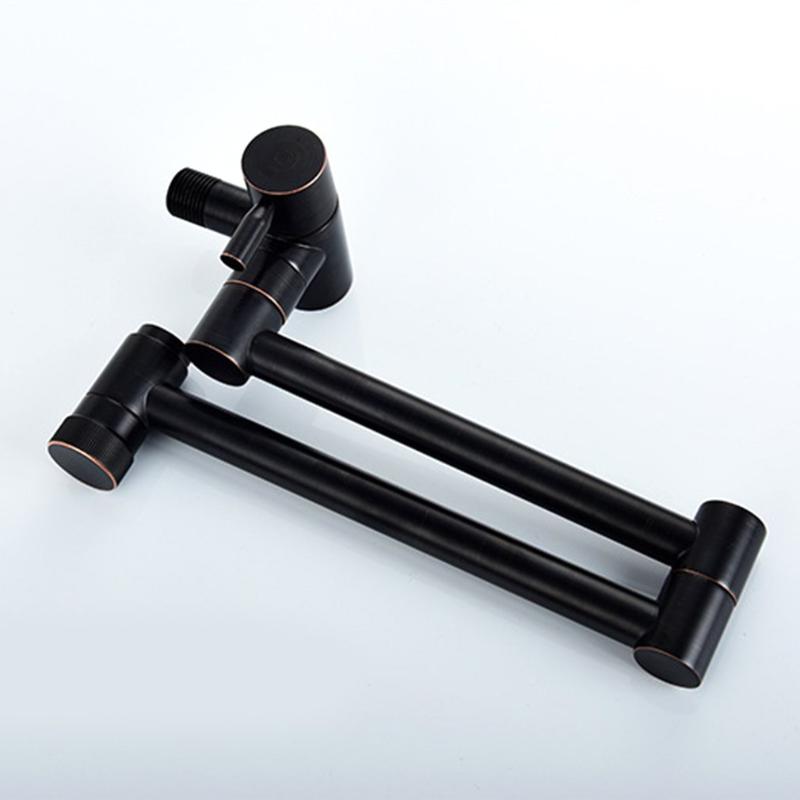

Copper Wall-mounted Folding Faucet Kitchen Sink Faucet Single Cold Collapsible Universal Rotating