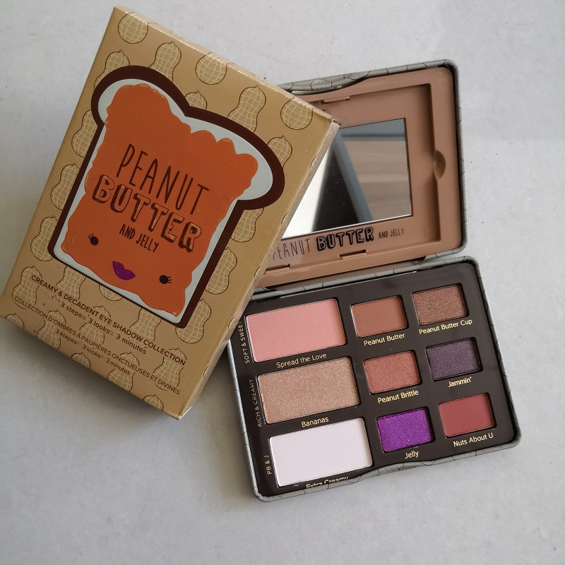 

1pcs peanut butter and jelly Pearlescent 9 color eyeshadow palettes desert rose eye shadow disc marble makeup plate, Mixed color