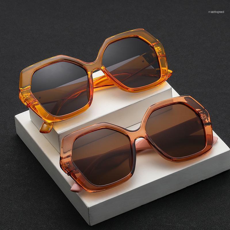 

Sunglasses Retro Big Frame Female Net Red With The Same Paragraph Irregular Fashion Wild Anti-UV Tide1