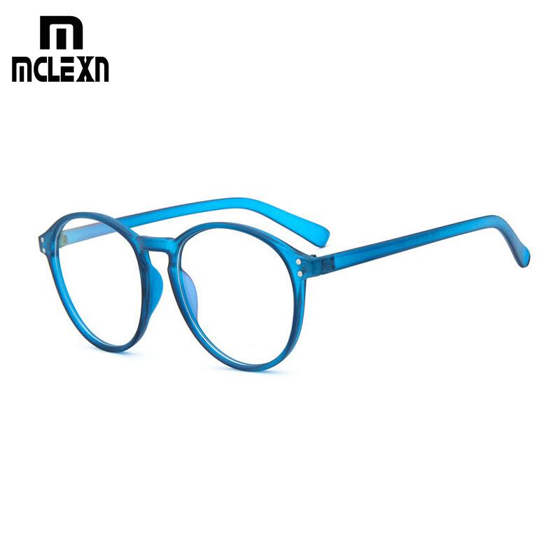 

Fashion Sunglasses Frames MCLEXN Black Round Glasses Clear Frame Women Spectacle Myopia Men Nerd Optical Accessories