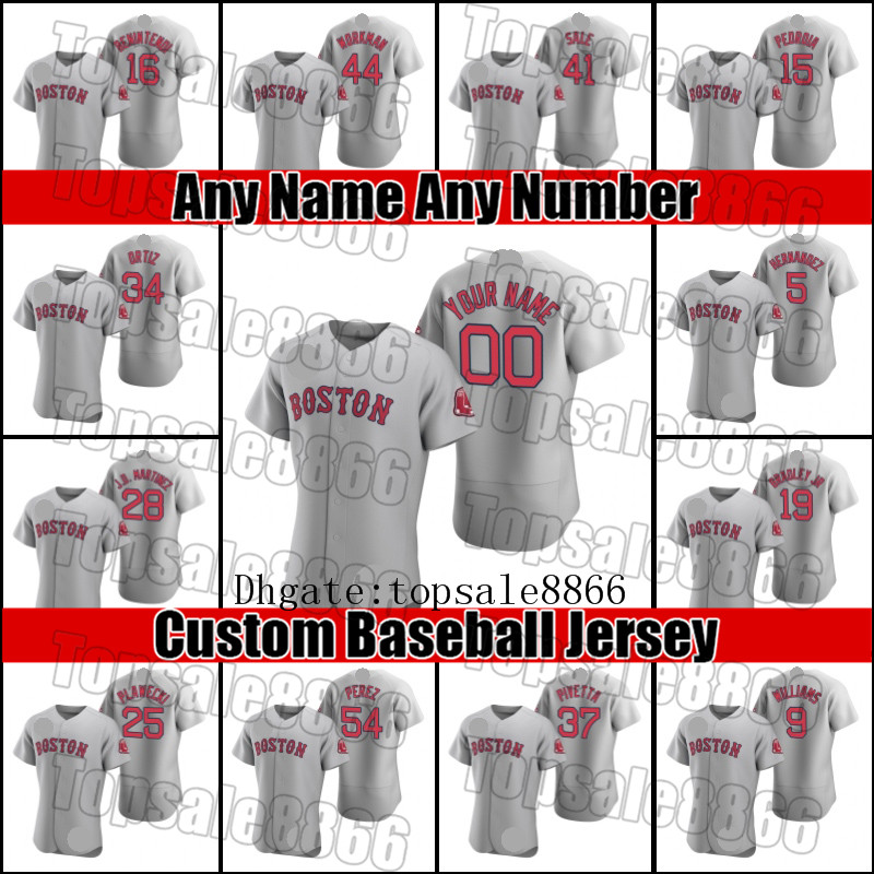 

Custom Flexbase Red 28 J.D. Martinez Sox Jersey Boston Enrique Hernandez 43 Garrett Richards Jerseys David Ortiz Hunter Renfroe Baseball, Blue;black