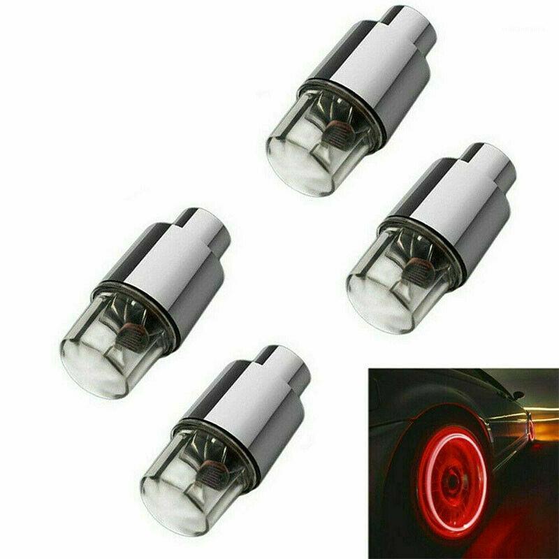 

Emergency Lights Stem Cap Cover LED Light 12V Red 3.8cm*1.5cm Car Tire Tyre Air Valve