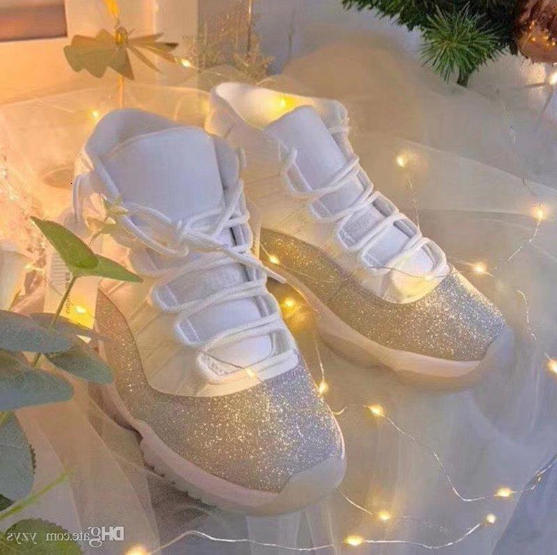 

Air Kids 11 AR0715-100 Basketball shoes youth boys girls 11s XI Metallic Silver Retro Sneakers