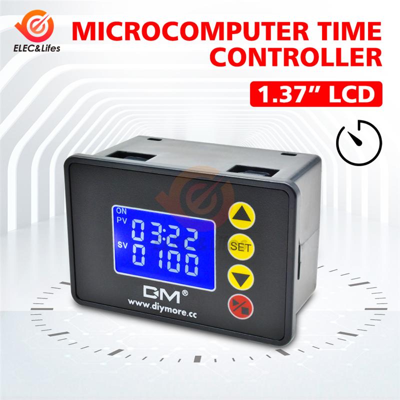 

Timers 1.37 Inch Programmable Digital Timer Switch Relay Control DC 12V 24V 20A AC 110V 220V 10A Time Controller Delay Module