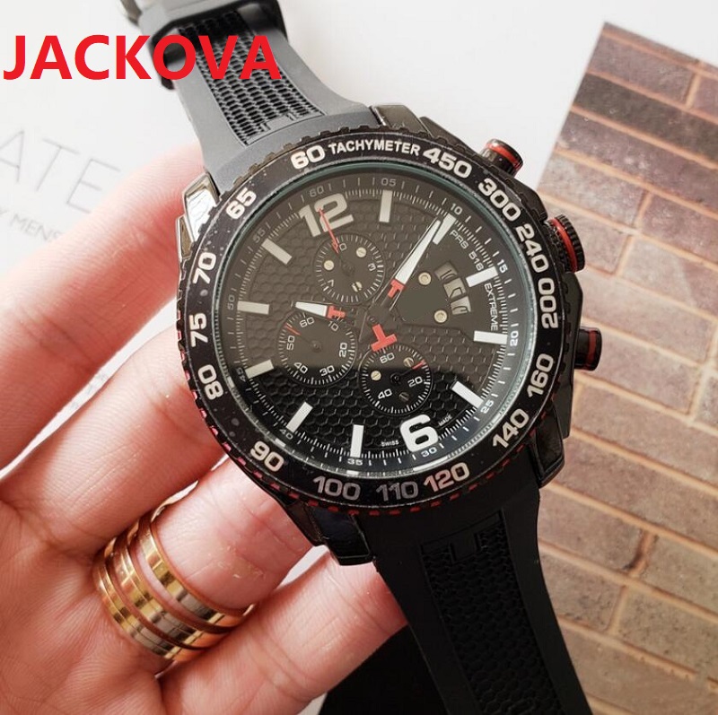 

Wholesale Mens Full Functional Watches 47mm Classic Design Men Watch Quartz Movement Sport Wristwatch Gift Clock Comfortable Rubber Strap Orologio, As pic