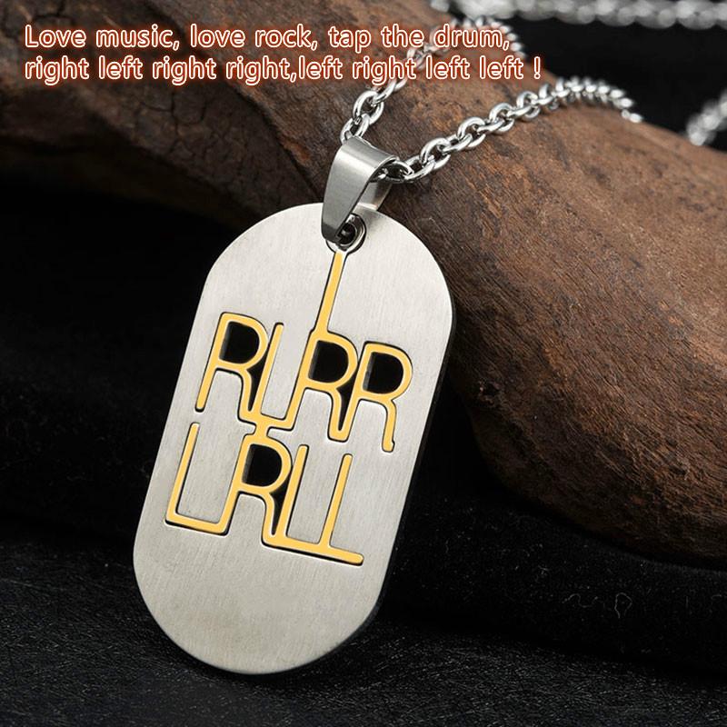 

Pendant Necklaces WAWFROK 2021 Love Music Necklace For Women Men Chain Gift Gold Colour Stainless Steel Kolye Jewellery