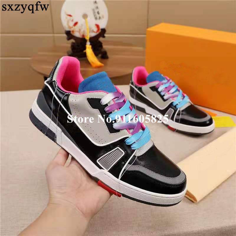 

Multi-color Fashion Men Sneakers Trainers Low Top Outdoor Climbing Shoes Casual Lace Up Flat Shoes Leisure Running Shoes Men, Black