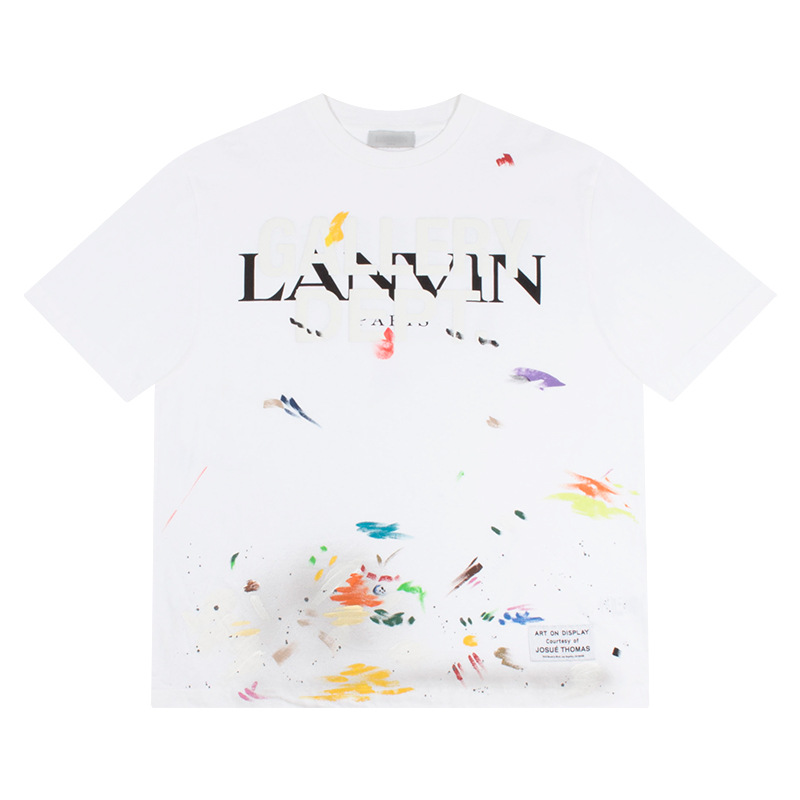 

Hip Hop Brand Gallery Dept Letter Print T Shirts Black Fashion Mens Designer Summer Top Quality Men  Clothing Short Sleeve Casual T Shirt, White