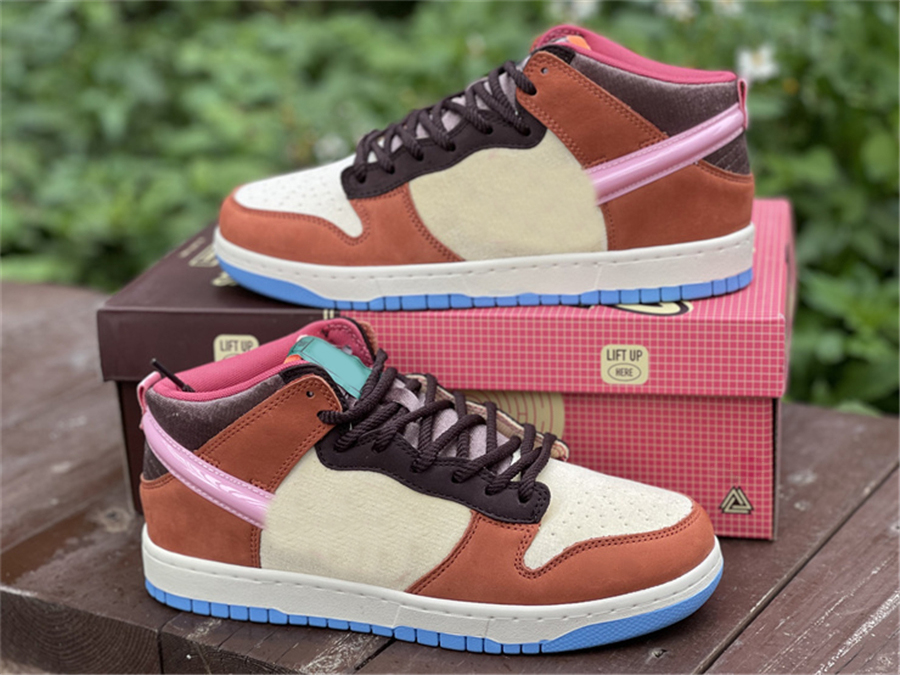 

2021 Authentic Social Status x Dunks Mid Chocolate Milk Shoes Mens Outdoor Canvas/Mid Soft Pink-Burnt Brown Sports Sneakers With Original box 40-47.5