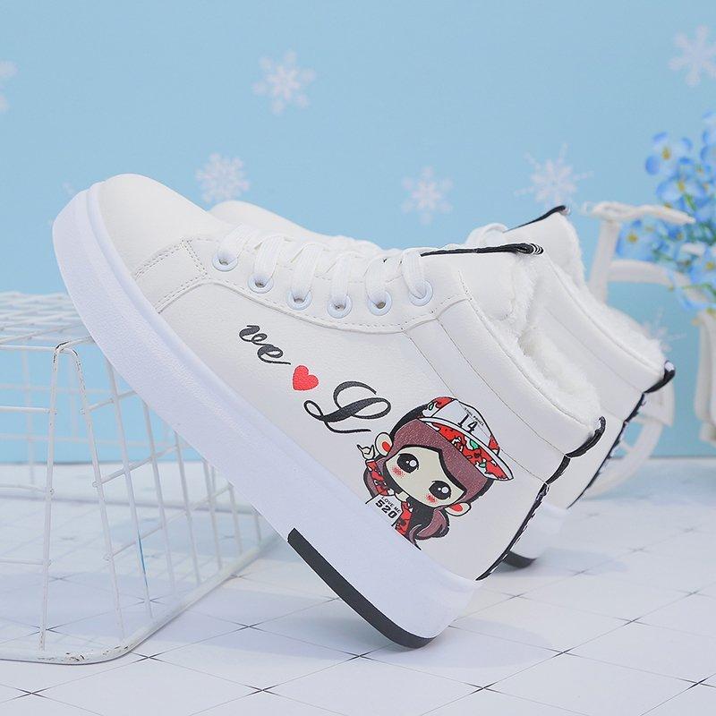 

Boots Winter Ankle Women Warm Thick Plush Snow Female Sneakers Fur Shoes Botines Mujer 2021, Black