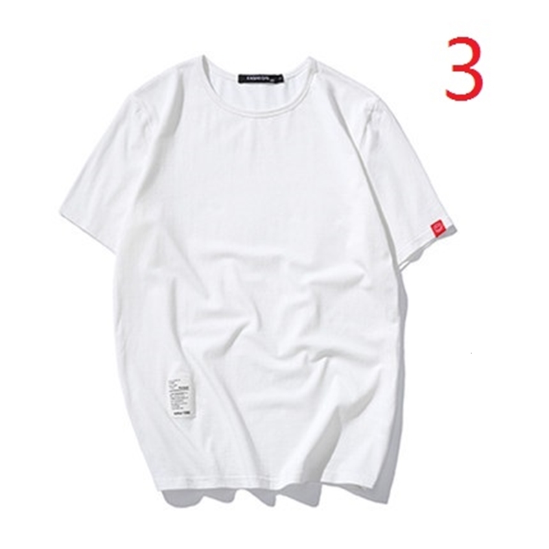 

2021 New Summer Thin Men's Short-sleeved Round Neck Trend Slim Solid Color Clothes Male Handsome Tide T-shirt Lria