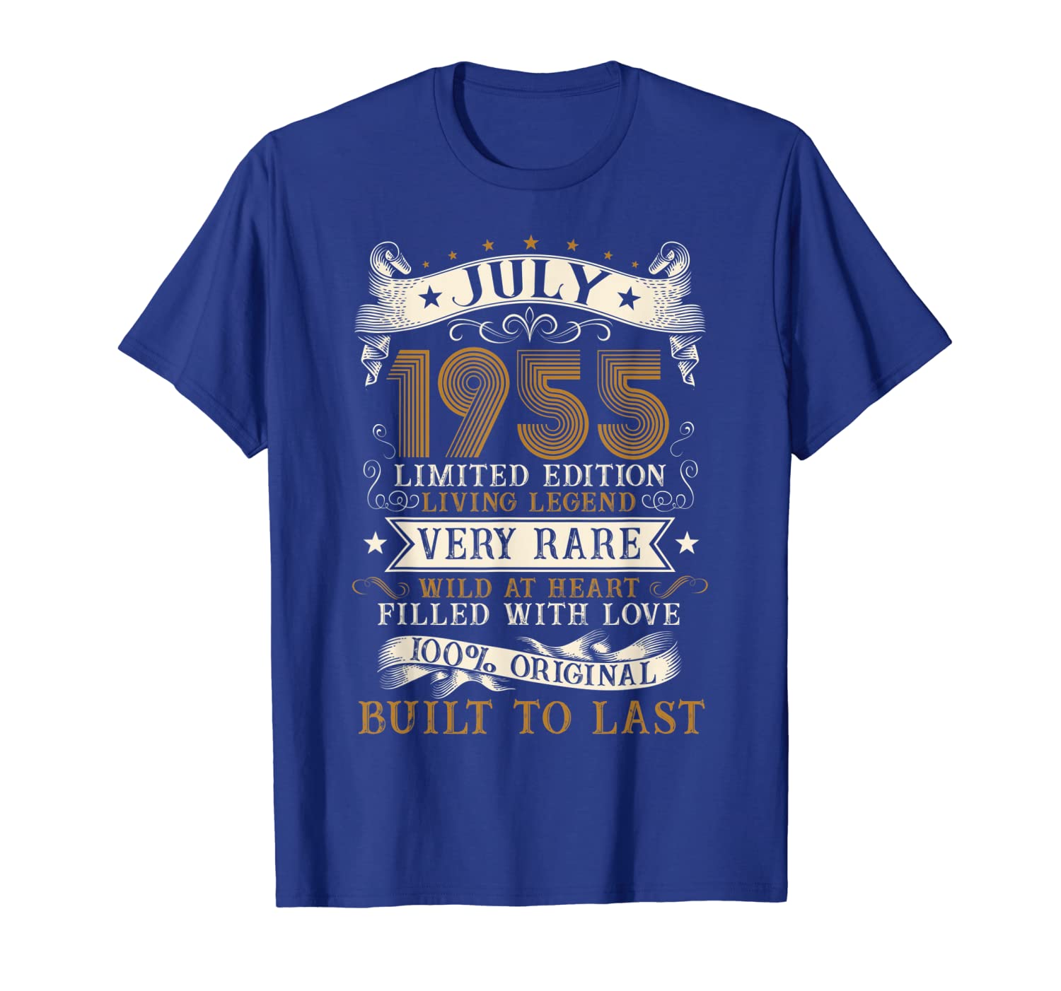 

Vintage 64th Birthday July 1955 T Shirt 64 Years Old Gift, White;black