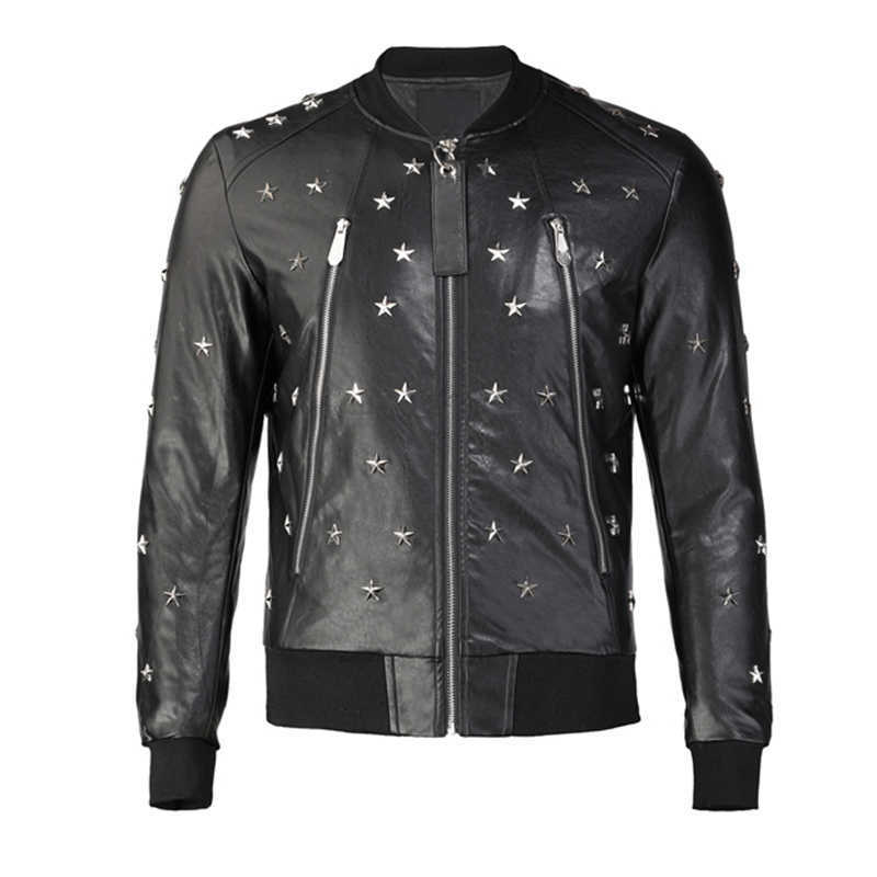 

Skull Faux Leather jacket mens Zipper Slim Fit Short hip hop Casual Outside Sport designer Motorcycle coat black Biker Letters fashion