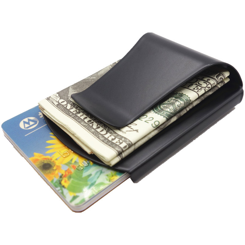 

Stainless Steel Slim Money Clip Case Business Credit Card Clamp Cash Wallet