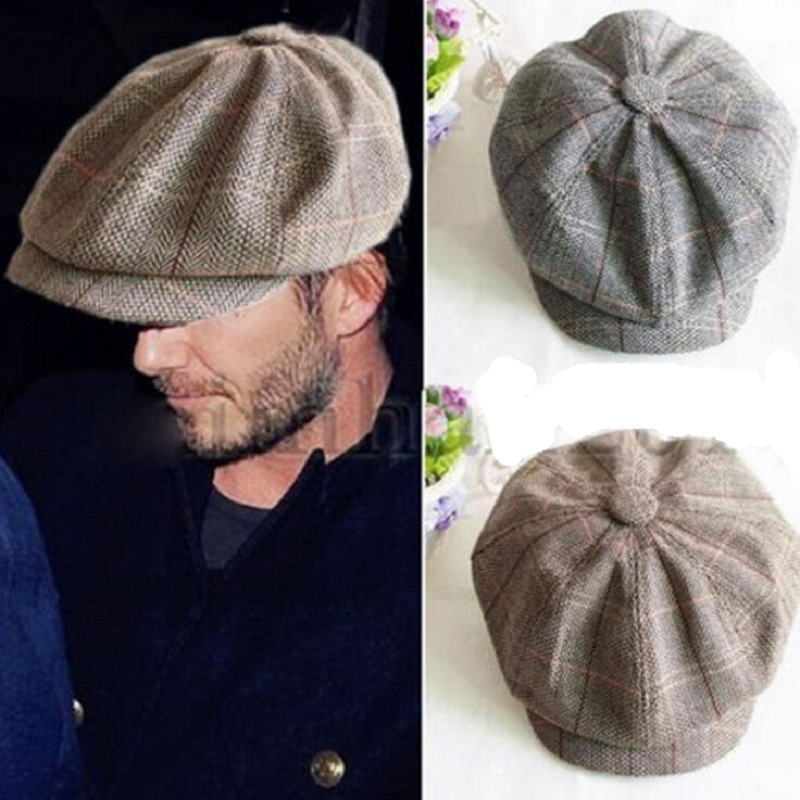 

Wholesale Men Women Retro Baker Boy Hat Newsboy Gatesby Tweed Country Golf Sun Flat Beret Cap Free Shipping, Grey