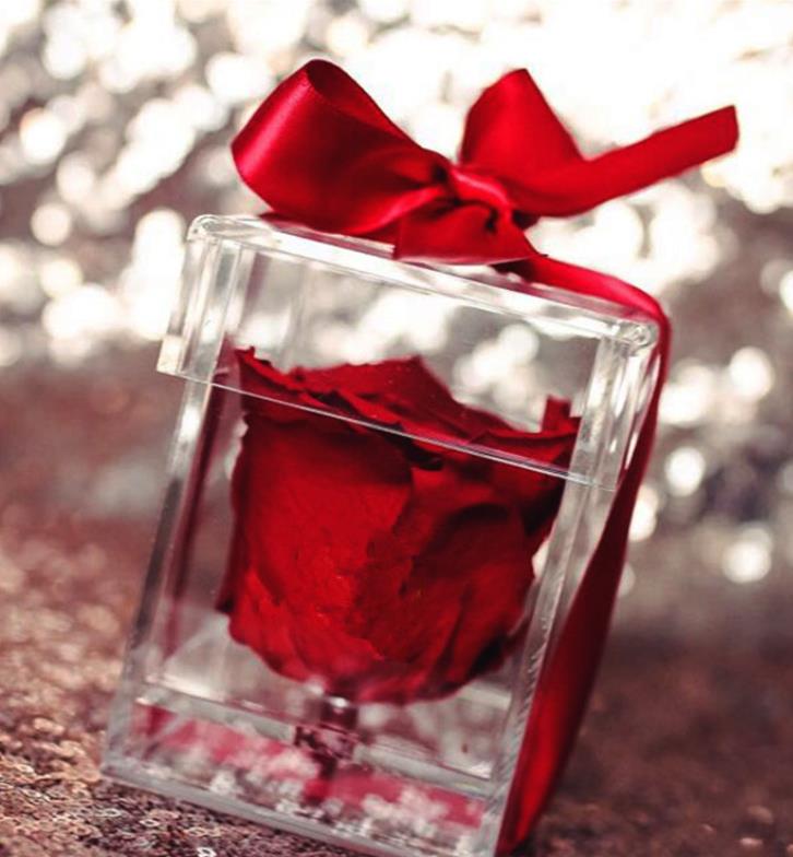 

Boxes Gardenboxes Bins Storage Housekee Organization Home & Garden Clear Acrylic Mini Single Rose Flowers Box Valentines Day Flower Gift Dro