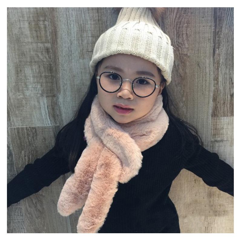 

Scarves & Wraps Faux Fur Scarf Winter Children's Collar Plus Cashmere Double Face Fake Decor Boy Girl Kid FY30, Pink