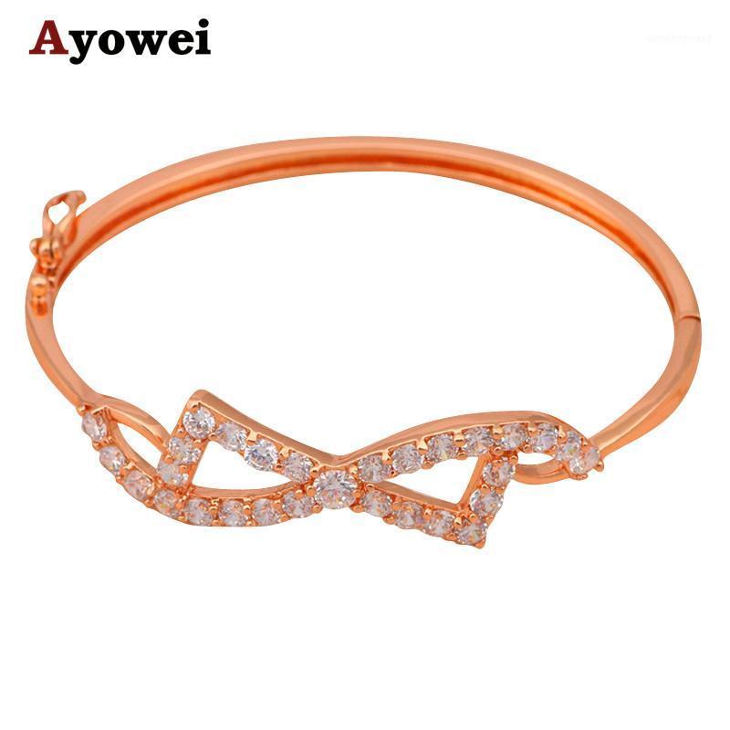 

Arrival Designers ! Selling White Crystal Zircon Fashion Jewelry K Rose Gold Tone Bangles TB202A Bangle