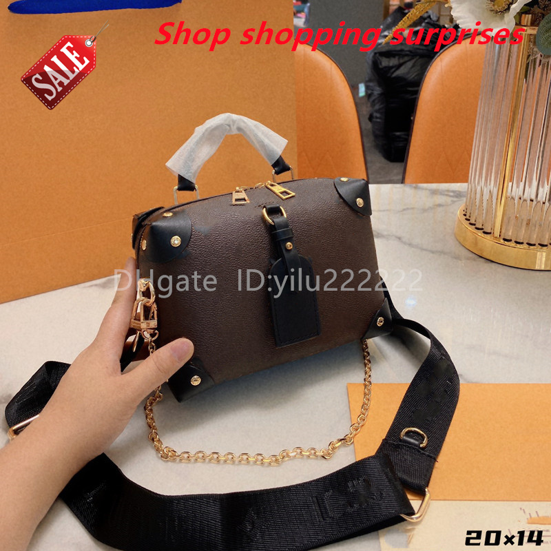 

Popular money Fashion high quality Lou vdeng women's bag retro luxury designer original leather messenger double shoulder zipper portable beauty suit grab SS, Split