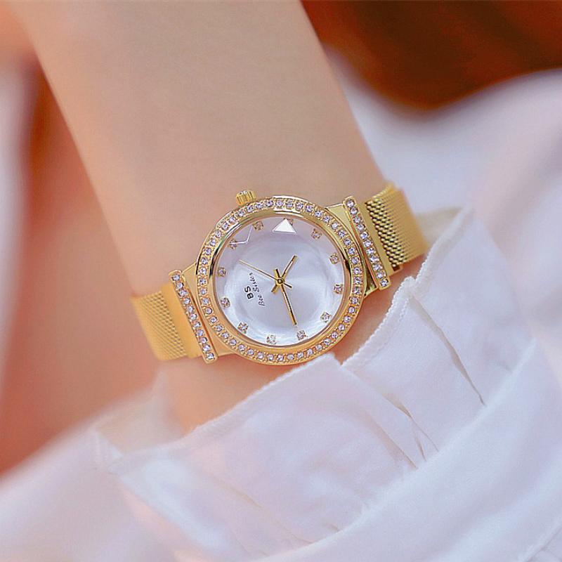 

Wristwatches Women Watches 2021 Stylish Creative Diamond Small Gold Ladies Wrist Watch Female Wristwatch Bayan Kol Saati