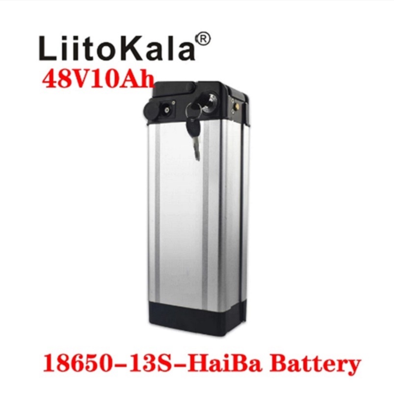 

LiitoKala Haiba 48V 10Ah Bottom Discharge electric bike bicycle 48V lithium battery HaiBa ebike battery 15A BMSwith aluminum case