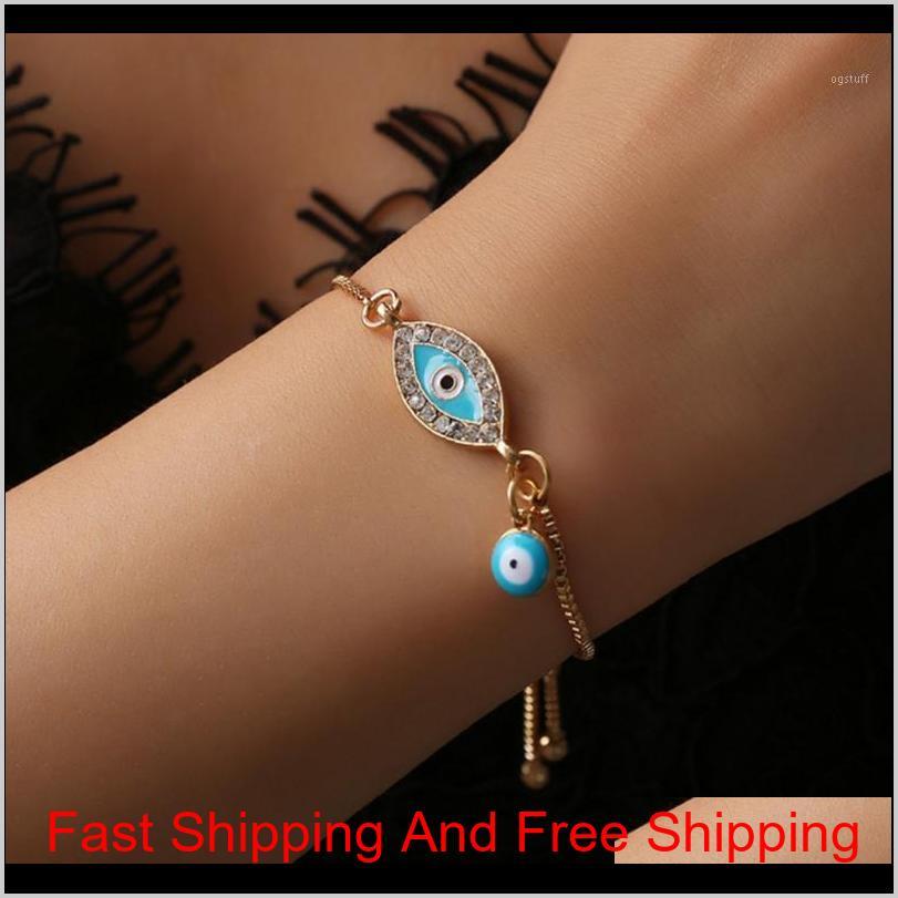 

2020 Turkish Lucky Blue Crystal Evil Eye Bracelets For Women Handmade Gold Chains Lucky Jewelry Bracelet Woman Jewelry #2873631 Tqb3J Mnhev, Golden;silver