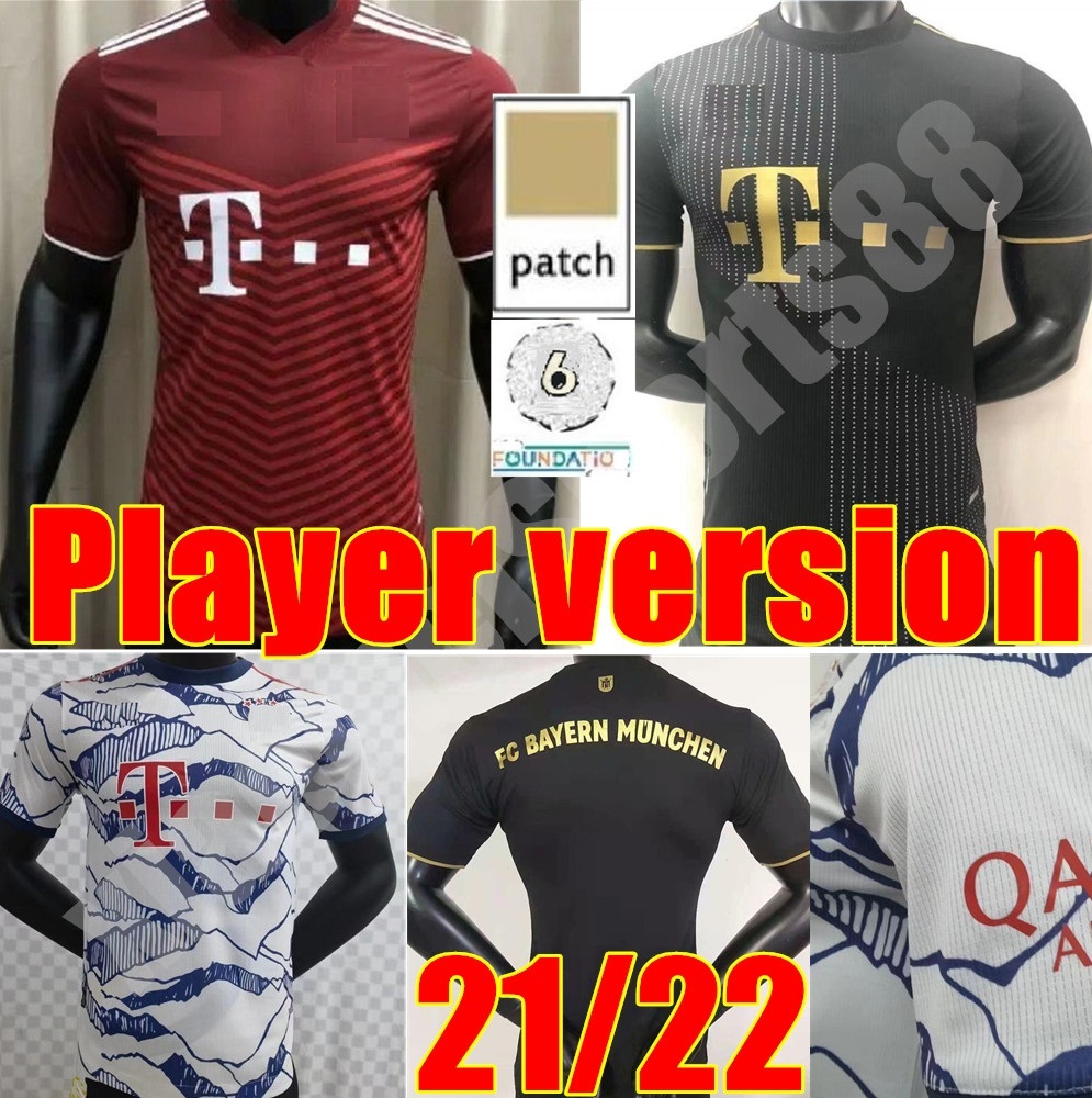 

21 22 Bayern Munich adult Men Player version Soccer jersey RIBERY HUMMELS 2021 2022 VIDAL LEWANDOWSKI MULLER SANE JAMES home away 3rd Football uniform, Adult home