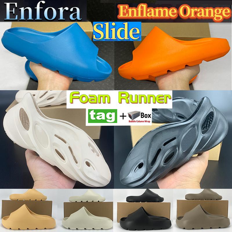 

Cool kanye west Slides Foam runner desert sand resin bone earth brown Beach Slippers Pure casual shoes Ararat triple black total orange hole sandals