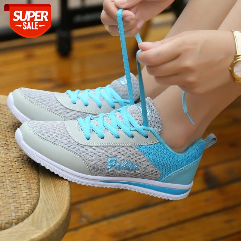 

Women Walking Shoes women sneakers Hot New Mesh Chunky Knit Ladies Mix Colors Sneakers Soft Platform Slip On Loafers #Yl71