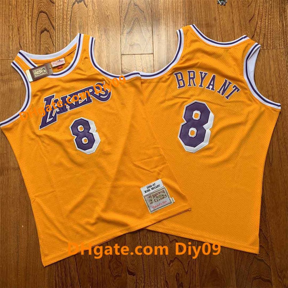 

Los men Angeles Lakers Kobe 8 Bryant New violet jerseys basketball jersey Mitchell & Ness 2000-01 Final champion, Black;red