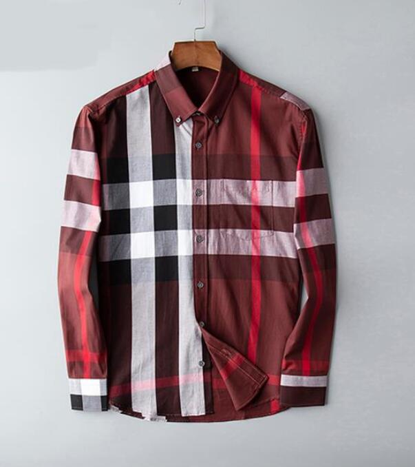 

2021 luxury designer fashion men's fashion long sleeve shirt business fashion casual brand men's shirt spring slim shirt brand S-3XL#27, White