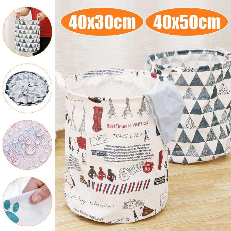 

Round Foldable Dirty Laundry Basket Large Capacity Hamper Storage Bag Clothes Toy Home Organizer Bucket L M Size Bags