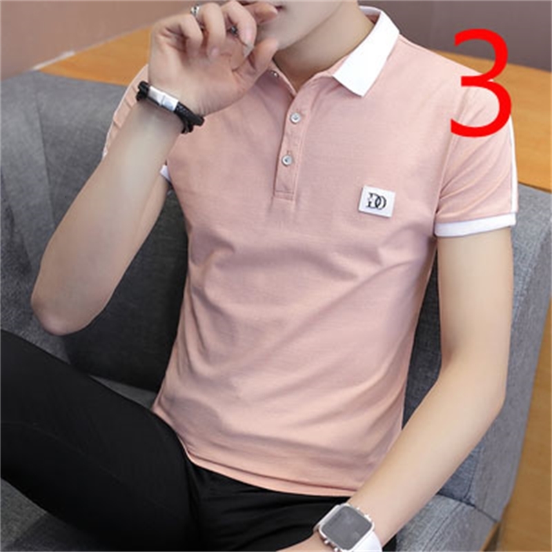 

2021 New Summer White Round Neck Top Cotton Half Sleeve Shirt Men's T-shirt 20bq