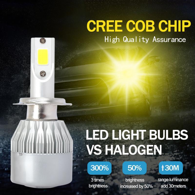 

Car Headlights Arrivals 9-32V Led Light Lights Bulbs C6 H7 72W 8000lm 3000K Yellow Headlight Fog Lamp IP67 Waterproof Rating