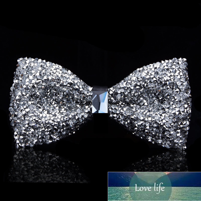 

New bow tie crystal bling butterfly knot for men wedding banquet feast club party bridegroom shinning