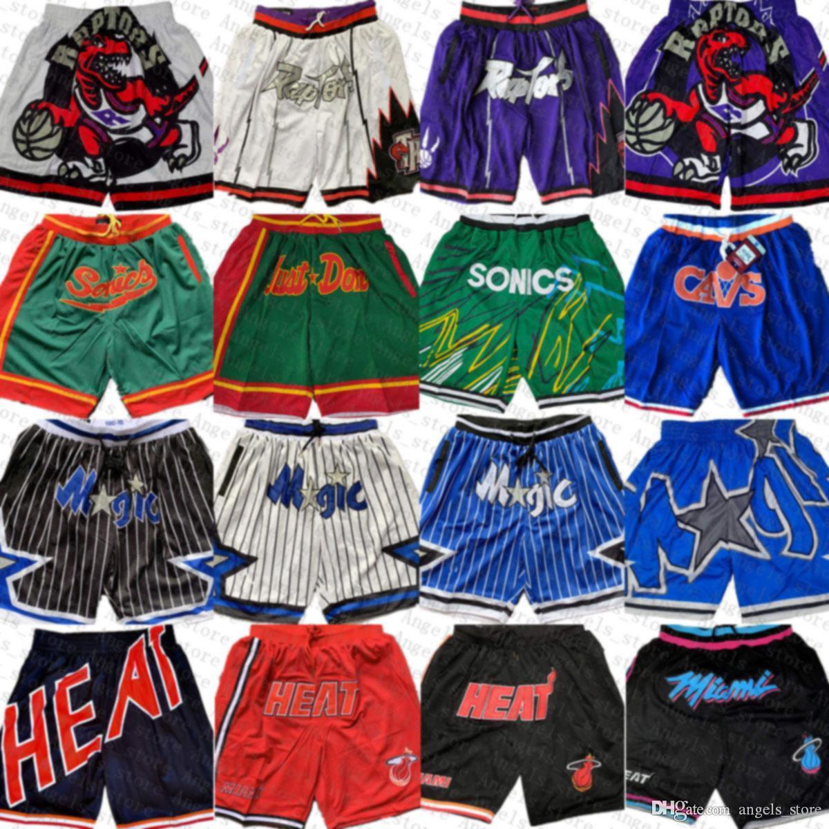 

Cleveland Cavaliers Seattle Supersonics Toronto Raptors Just Basketball Shorts DON Mitchell & Ness Pocket Shorts, Black;red