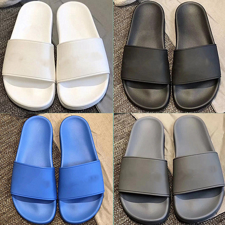 

Paris 2020 Sliders Mens Womens Summer Sandals Beach Slippers Ladies Flip Flops Loafers Black White Blue Slides Chaussures Shoes