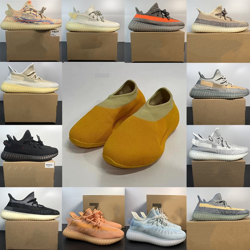 

Knit Runner Sulfur Running Shoes Reflective 3M V2 Belgua 2.0 Semi Frozen Butter Yellow Blue Top Quality Designer Men Women Kanye Designers Sneakers Trainers