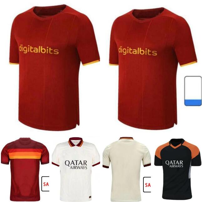 

2021 2022 Soccer jersey ZANIOLO ROMA DZEKO PASTORE rome TOTTI KLUIVERT KOLAROV AS 21 22 football shirt Men + Kids kit uniforms maillot