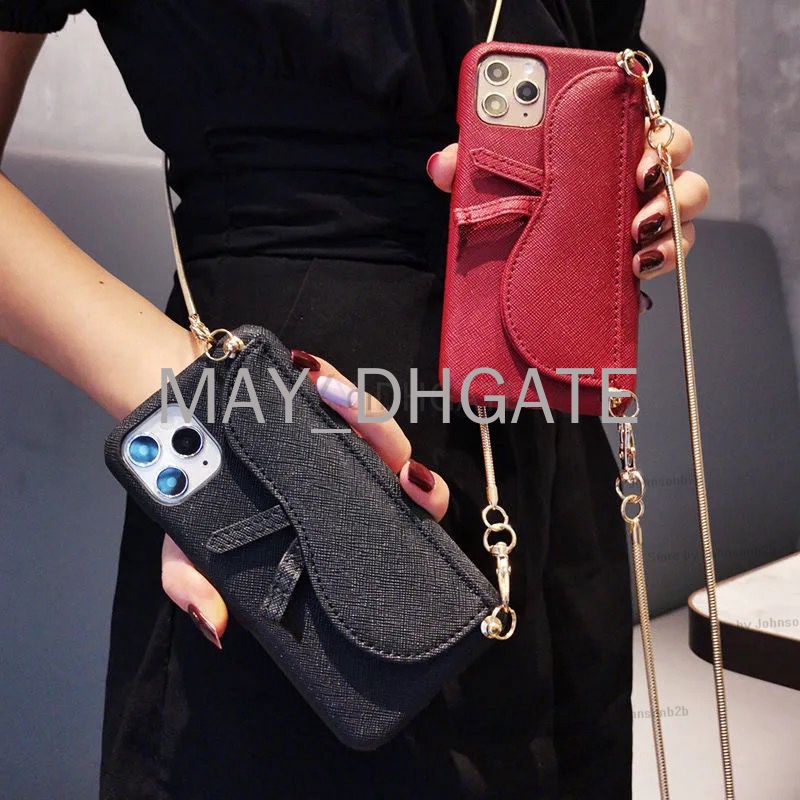 

Lanyard Leather Designer Luxury lady Card hold Phone Cases for IPhone 12/11/11Pro/Pro Max/ XR XSMAX X/XS 7P/8P7/8/ Designers C case D